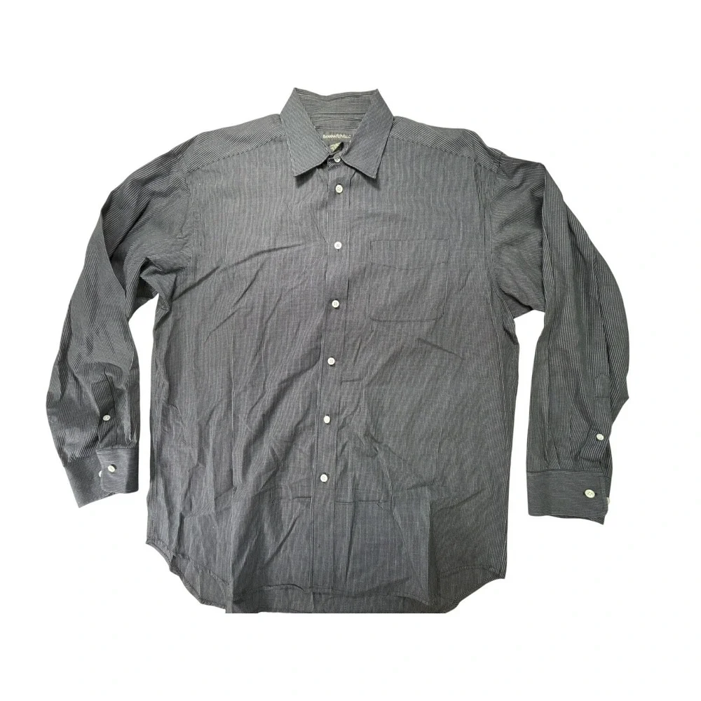 Banana Republic‎ check dress shirt Men's size Large black